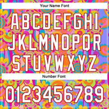 Загрузить изображение в средство просмотра галереи, Custom Pink White-Red 3D Pattern Design Trippy Groovy Magic Mushrooms Authentic Baseball Jersey