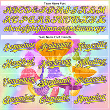 Загрузить изображение в средство просмотра галереи, Custom Purple Neon Yellow 3D Pattern Design Trippy Psychedelic Magic Mushrooms Authentic Baseball Jersey