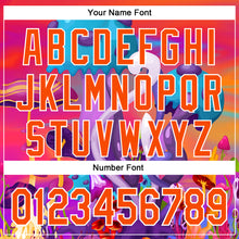 Загрузить изображение в средство просмотра галереи, Custom Red Orange Purple-White 3D Pattern Design Trippy Psychedelic Magic Mushrooms Authentic Baseball Jersey