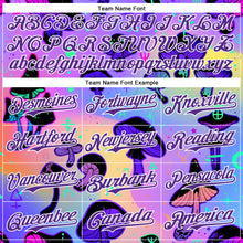 Загрузить изображение в средство просмотра галереи, Custom Purple White 3D Pattern Design Trippy Psychedelic Magic Mushrooms Authentic Baseball Jersey