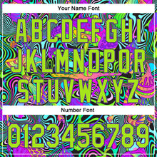 Загрузить изображение в средство просмотра галереи, Custom Purple Neon Green 3D Pattern Design Trippy Groovy Magic Mushrooms Authentic Baseball Jersey