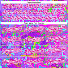 Загрузить изображение в средство просмотра галереи, Custom Purple Deep Pink-White 3D Pattern Design Trippy Psychedelic Magic Mushrooms Authentic Baseball Jersey
