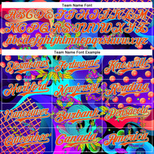 Загрузить изображение в средство просмотра галереи, Custom Blue Orange-Ice Blue 3D Pattern Design Trippy Magic Mushrooms Skull Authentic Baseball Jersey