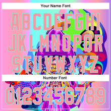 Загрузить изображение в средство просмотра галереи, Custom Purple Medium Pink-Ice Blue 3D Pattern Design Trippy Magic Mushrooms Acid Authentic Baseball Jersey