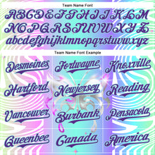 Загрузить изображение в средство просмотра галереи, Custom Blue Purple-Ice Blue 3D Pattern Design Trippy Acid Butterfly Authentic Baseball Jersey