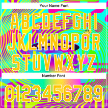 Загрузить изображение в средство просмотра галереи, Custom Green Yellow-White 3D Pattern Design Trippy Acid UFO Authentic Baseball Jersey