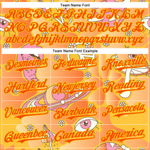 Загрузить изображение в средство просмотра галереи, Custom Gold Orange-Yellow 3D Pattern Design Trippy Magic Mushrooms Groove Authentic Baseball Jersey
