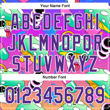 Загрузить изображение в средство просмотра галереи, Custom Purple White 3D Pattern Design Trippy Psychedelic Magic Mushrooms Authentic Baseball Jersey