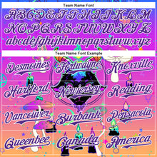 Загрузить изображение в средство просмотра галереи, Custom Purple White 3D Pattern Design Trippy Magic Mushrooms Devil Authentic Baseball Jersey