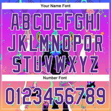 Загрузить изображение в средство просмотра галереи, Custom Purple White 3D Pattern Design Trippy Magic Mushrooms Devil Authentic Baseball Jersey
