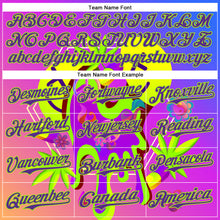 Загрузить изображение в средство просмотра галереи, Custom Purple Neon Green 3D Pattern Design Trippy Psychedelic Peace Sign Authentic Baseball Jersey