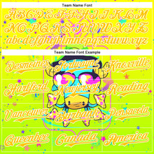 Загрузить изображение в средство просмотра галереи, Custom Gold Yellow Green-White 3D Pattern Design Trippy Psychedelic Magic Mushrooms Authentic Baseball Jersey