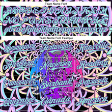 Загрузить изображение в средство просмотра галереи, Custom Purple Ice Blue 3D Pattern Design Trippy Magic Mushrooms Devil Authentic Baseball Jersey