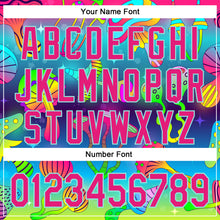 Загрузить изображение в средство просмотра галереи, Custom Blue Hot Pink-Ice Blue 3D Pattern Design Trippy Psychedelic Magic Mushrooms Authentic Baseball Jersey