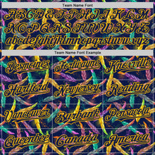 Загрузить изображение в средство просмотра галереи, Custom Navy Gold 3D Pattern Design Mardi Gras Shrove Tuesday Authentic Baseball Jersey