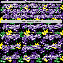 Загрузить изображение в средство просмотра галереи, Custom Black Purple-White 3D Pattern Design Mardi Gras Shrove Tuesday Authentic Baseball Jersey