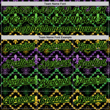 Загрузить изображение в средство просмотра галереи, Custom Black Aurora Green 3D Pattern Design Mardi Gras Shrove Tuesday Authentic Baseball Jersey