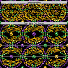 Загрузить изображение в средство просмотра галереи, Custom Black Gold 3D Pattern Design Mardi Gras Shrove Tuesday Authentic Baseball Jersey