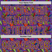 Загрузить изображение в средство просмотра галереи, Custom Purple Gold 3D Pattern Design Mardi Gras Shrove Tuesday Authentic Baseball Jersey