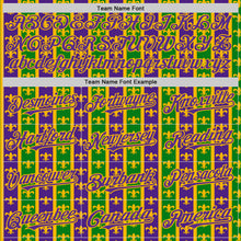 Загрузить изображение в средство просмотра галереи, Custom Green Purple-Gold 3D Pattern Design Mardi Gras Shrove Tuesday Authentic Baseball Jersey