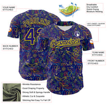 Загрузить изображение в средство просмотра галереи, Custom Dark Purple Light Yellow 3D Pattern Design Mardi Gras Shrove Tuesday Authentic Baseball Jersey