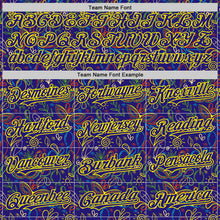 Загрузить изображение в средство просмотра галереи, Custom Dark Purple Light Yellow 3D Pattern Design Mardi Gras Shrove Tuesday Authentic Baseball Jersey