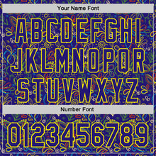 Загрузить изображение в средство просмотра галереи, Custom Dark Purple Light Yellow 3D Pattern Design Mardi Gras Shrove Tuesday Authentic Baseball Jersey