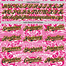 Загрузить изображение в средство просмотра галереи, Custom Hot Pink Navy-Gold 3D Pattern Design Burner Costumes Ethnic Floral Authentic Baseball Jersey