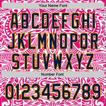 Загрузить изображение в средство просмотра галереи, Custom Hot Pink Navy-Gold 3D Pattern Design Burner Costumes Ethnic Floral Authentic Baseball Jersey