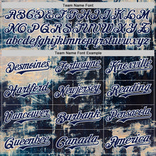 Загрузить изображение в средство просмотра галереи, Custom Black Navy-White 3D Pattern Design Burner Costumes Grungy Authentic Baseball Jersey