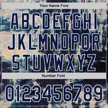 Загрузить изображение в средство просмотра галереи, Custom Black Navy-White 3D Pattern Design Burner Costumes Grungy Authentic Baseball Jersey