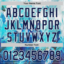 Загрузить изображение в средство просмотра галереи, Custom White Navy 3D Pattern Design Burner Costumes Watercolor Paint Authentic Baseball Jersey