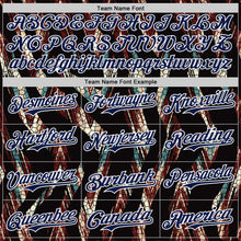 Загрузить изображение в средство просмотра галереи, Custom Black Navy-White 3D Pattern Design Burner Costumes Animal Print Authentic Baseball Jersey