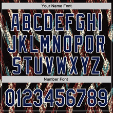 Загрузить изображение в средство просмотра галереи, Custom Black Navy-White 3D Pattern Design Burner Costumes Animal Print Authentic Baseball Jersey