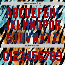 Load image into Gallery viewer, Custom Black Red-Royal 3D Pattern Design Burner Costumes Zebra Print Authentic Baseball Jersey