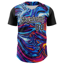 Charger l'image dans la galerie, Custom Black White 3D Pattern Design Burner Costumes Lava Authentic Baseball Jersey