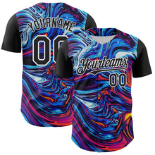 Charger l'image dans la galerie, Custom Black White 3D Pattern Design Burner Costumes Lava Authentic Baseball Jersey