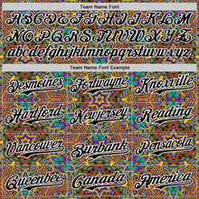 Загрузить изображение в средство просмотра галереи, Custom Gold Black-White 3D Pattern Design Burner Costumes Trippy Authentic Baseball Jersey