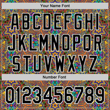 Загрузить изображение в средство просмотра галереи, Custom Gold Black-White 3D Pattern Design Burner Costumes Trippy Authentic Baseball Jersey