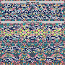 Load image into Gallery viewer, Custom Green Navy-White 3D Pattern Design Burner Costumes Psychedelic Authentic Baseball Jersey