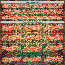 Загрузить изображение в средство просмотра галереи, Custom Green Orange-White 3D Pattern Design Burner Costumes Exotic Authentic Baseball Jersey