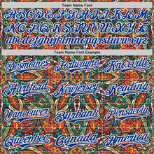 Загрузить изображение в средство просмотра галереи, Custom Orange Royal-White 3D Pattern Design Burner Costumes Exotic Authentic Baseball Jersey