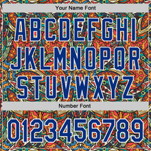 Загрузить изображение в средство просмотра галереи, Custom Orange Royal-White 3D Pattern Design Burner Costumes Exotic Authentic Baseball Jersey