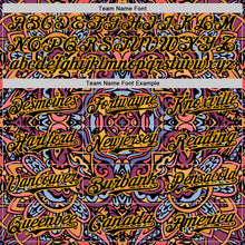 Загрузить изображение в средство просмотра галереи, Custom Purple Black-Gold 3D Pattern Design Burner Costumes Exotic Authentic Baseball Jersey