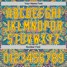 Load image into Gallery viewer, Custom Green Yellow Brown-White 3D Pattern Design Burner Costumes Exotic Authentic Baseball Jersey