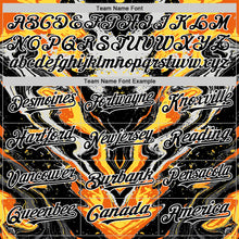 Load image into Gallery viewer, Custom Black Gray Orange Yellow-White 3D Pattern Design Rave Party Marble Lava Authentic Baseball Jersey