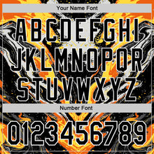 Load image into Gallery viewer, Custom Black Gray Orange Yellow-White 3D Pattern Design Rave Party Marble Lava Authentic Baseball Jersey