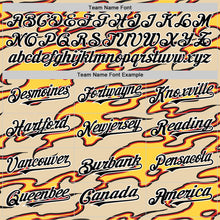 Load image into Gallery viewer, Custom City Cream Black-White 3D Pattern Design Rave Party Flame Authentic Baseball Jersey