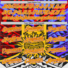 Load image into Gallery viewer, Custom Black Yellow Red-White 3D Pattern Design Rave Party Sun Tribal Authentic Baseball Jersey
