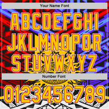 Load image into Gallery viewer, Custom Black Yellow Red-White 3D Pattern Design Rave Party Sun Tribal Authentic Baseball Jersey